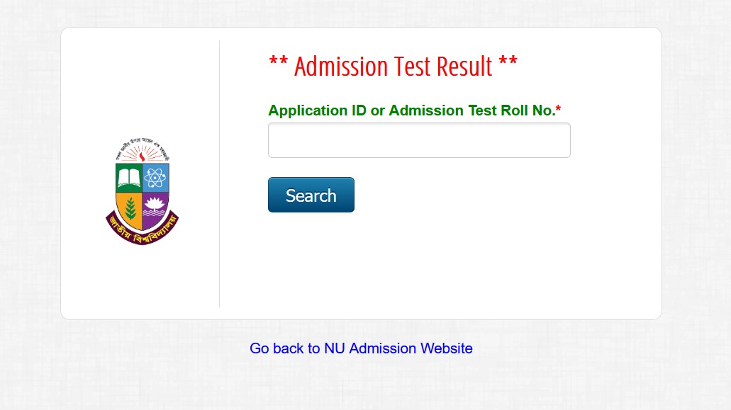 NU Admission Test Result 2024-2025