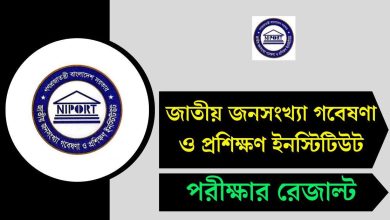নিপোর্ট পরীক্ষার রেজাল্ট ২০২৫ - www.niport.gov.bd